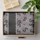 Papier Mousseline Symboles dollar argentés nommés personnalisés de (Cadeau)