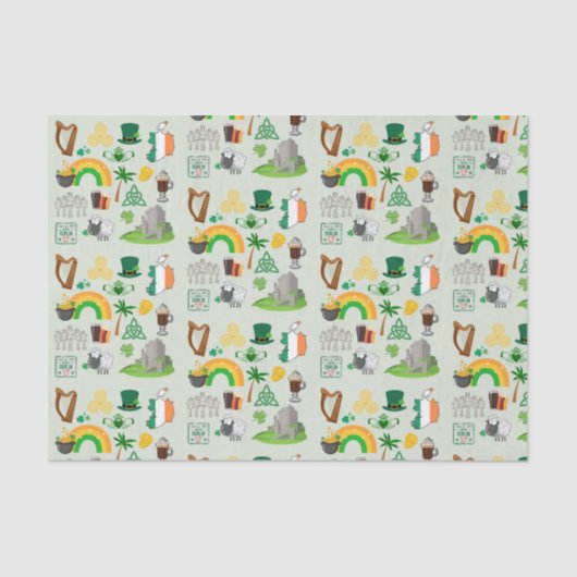Papier Mousseline Symboles irlandais (Recto)