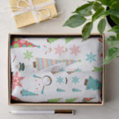 Papier Mousseline Sympa Melting Snowman Funky Christmas Trees (Cadeau)