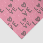 Papier Mousseline Sympa Modern Love Script Pink Valentine's Day (Détail)