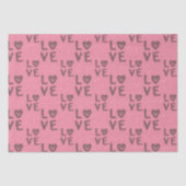 Papier Mousseline Sympa Modern Love Script Pink Valentine's Day (Recto)