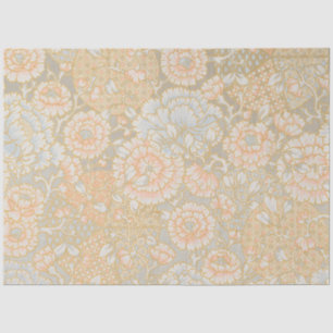 Papier Mousseline Symphonie vintage de Jardin bleu et rose pastel