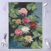Papier Mousseline Symphony of Water Lilies Decoupage (Artisanat)