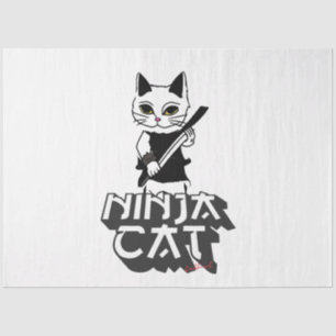 Papier Mousseline T-shirt chat Ninja