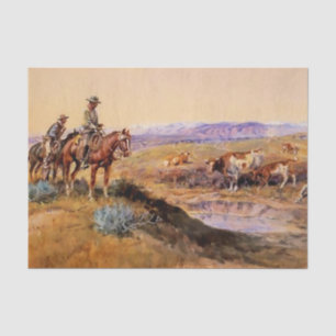Papier Mousseline « Tabassé » Art occidental par Charles M Russell