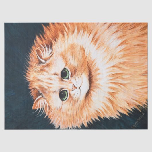 Papier Mousseline Tabby Cat de Louis Wain (Recto)