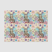 Papier Mousseline Tabby Fairy Cat Mushroom Floral (Recto)