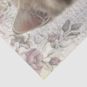 Papier Mousseline Tabby Floral Chat Kitten (Détail)