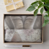 Papier Mousseline Tabby Floral Chat Kitten (Cadeau)