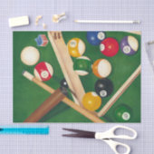 Papier Mousseline Table de billard Lifelike avec boules et craie (Artisanat)