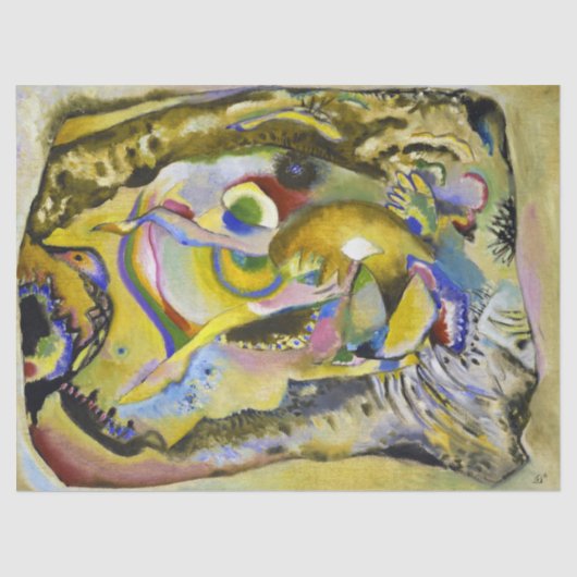 Papier Mousseline Tableau avec un Arrière - plan clair par Kandinsky (Recto)