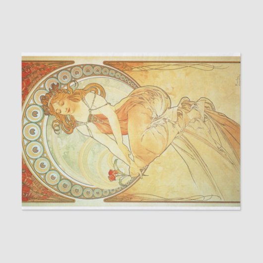 Papier Mousseline Tableau d'Alphonse Mucha (Recto)