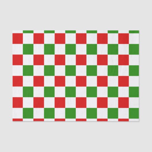Papier Mousseline Tableau de contrôle rétro Noël rouge et vert (Recto)