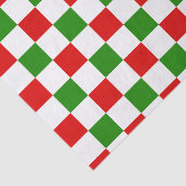 Papier Mousseline Tableau de contrôle rétro Noël rouge et vert (Détail)