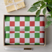 Papier Mousseline Tableau de contrôle rétro Noël rouge et vert (Cadeau)
