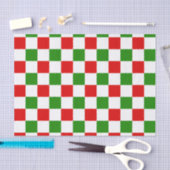 Papier Mousseline Tableau de contrôle rétro Noël rouge et vert (Artisanat)
