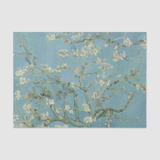Papier Mousseline Tableau des fleurs d'amandes de Van Gogh (Recto)