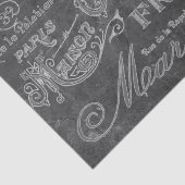 Papier Mousseline Tableau noir Vintage Paris (Détail)