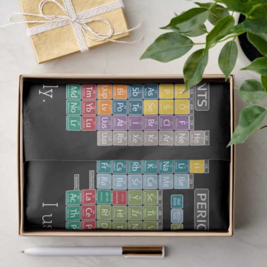 Papier Mousseline Tableau périodique des éléments - Étudiants (Cadeau)