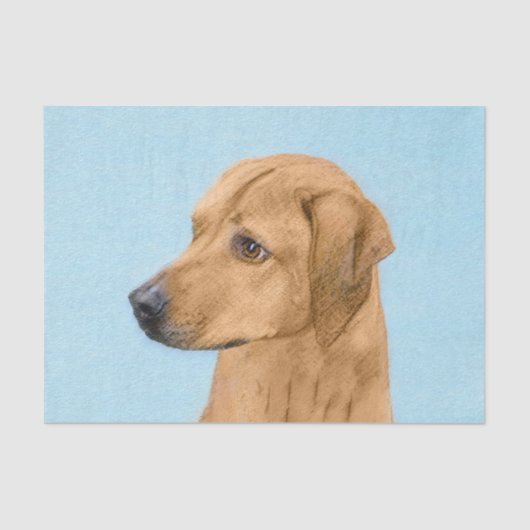 Papier Mousseline Tableau Rhodesian Ridgeback - Art Chien original (Recto)
