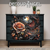 Papier Mousseline Tableau Rose spectaculaire - Découpage-