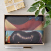 Papier Mousseline Tableau vintage de plage (Cadeau)