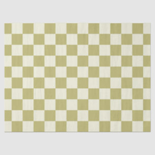 Papier Mousseline Tablier en kaki foncé et beige