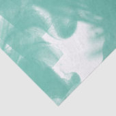 Papier Mousseline Taches d'aquamarine sur découpage blanc (Détail)