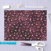 Papier Mousseline Taches de léopard pailletées de strass glamour Bou (Artisanat)