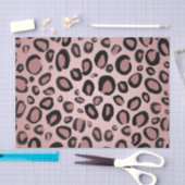 Papier Mousseline Taches imprimées léopard guépard peintes en rose e (Artisanat)
