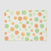 Papier Mousseline Taches vert orange rouge (Recto)
