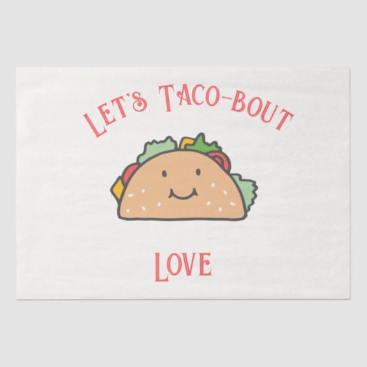 Papier Mousseline Taco-bout Amour Personnalisable (Recto)