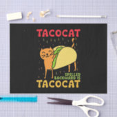 Papier Mousseline Tacocat épelé à l'envers Tacos Chats Cinco De Mayo (Artisanat)