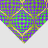 Papier Mousseline Taffi violet et ruban vert (Détail)