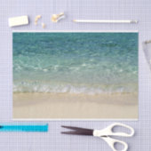 Papier Mousseline Tahiti Blue Tropical Water (Artisanat)