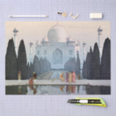 Papier Mousseline Taj Mahal, Hiroshi Yoshida, coupe de bois (Artisanat)