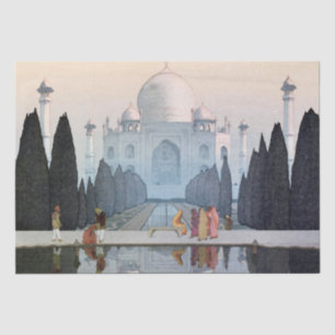 Papier Mousseline Taj Mahal, Hiroshi Yoshida, coupe de bois