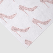 Papier Mousseline Talons de diamant rose brillants (Détail)