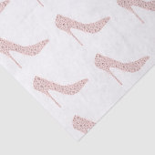 Papier Mousseline Talons Hauts Diamant Rose Argent Bridal Shower (Détail)