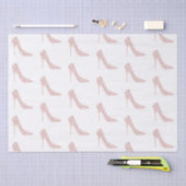 Papier Mousseline Talons Hauts Diamant Rose Argent Bridal Shower (Artisanat)