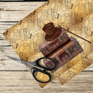 Papier Mousseline tampons de passeport, bagages -design steampunk vi