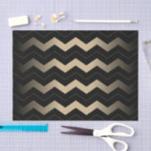 Papier Mousseline Tan et Zigzag noir (Artisanat)