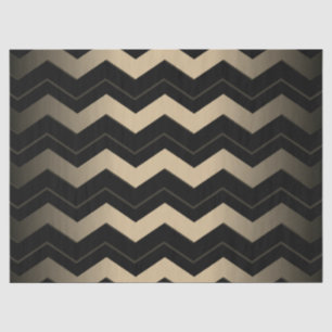 Papier Mousseline Tan et Zigzag noir