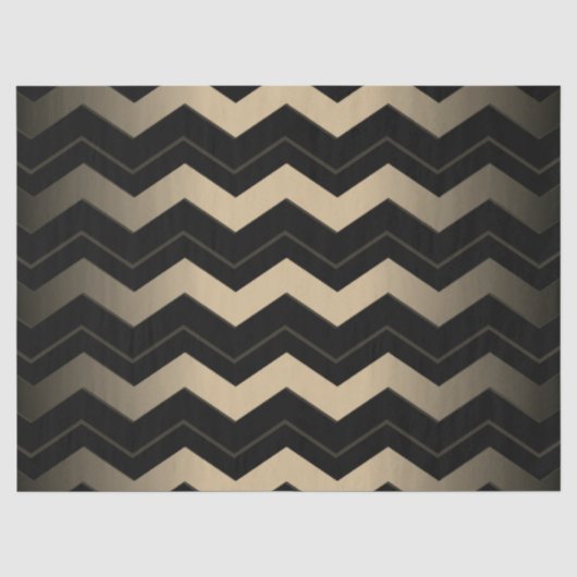 Papier Mousseline Tan et Zigzag noir (Recto)