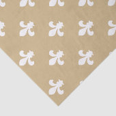 Papier Mousseline Tan Neutral Fleur de Lys (Détail)