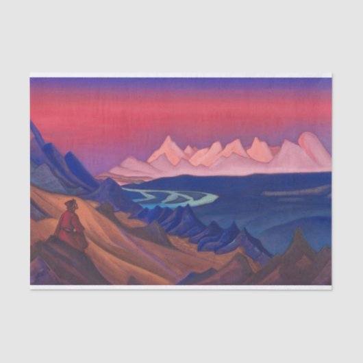Papier Mousseline Tanglha, Chanson de Shambhala par Nicholas Roerich (Recto)