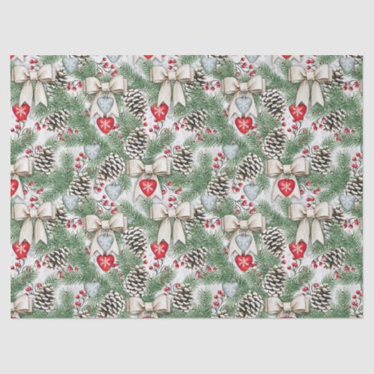 Papier Mousseline Tannenzaphes et mailles (Recto)