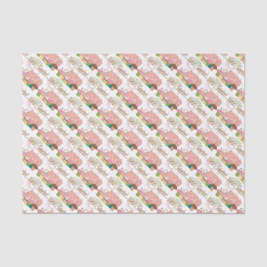 Papier Mousseline Tante la plus douce Cupcake Pattern du monde (Recto)