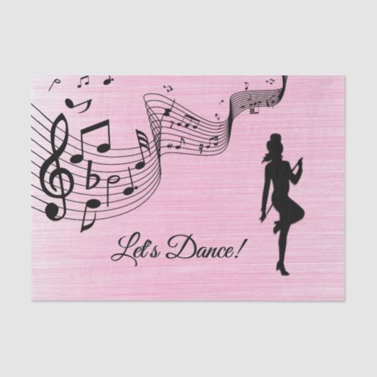 Papier Mousseline Tap Danse rose (Recto)