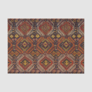 Papier Mousseline Tapis caucasien aux couleurs chaudes